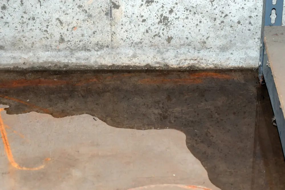 basement foundation plumbing leak